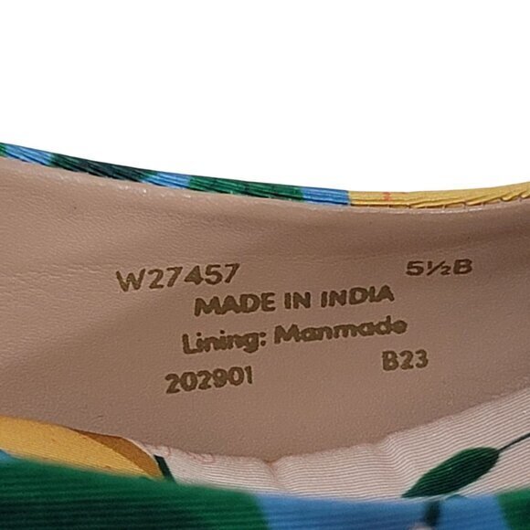 Cole Haan Slingback Espadrille Wedge Sandals 5.5 Multicolor Fabric - Picture 9 of 10